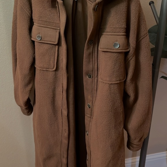 🆕Longline button down fleece coat - Picture 9 of 10